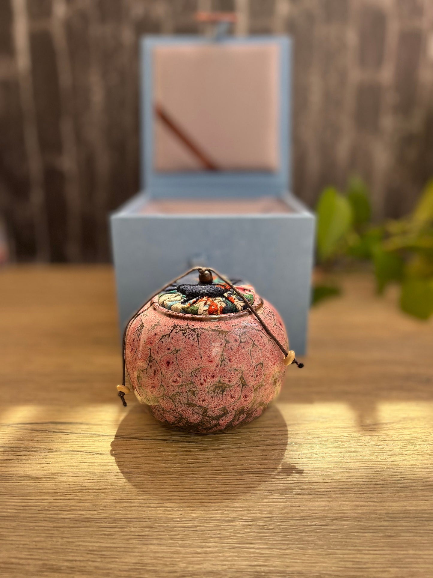 Elegant ceramic airtight tea storage jar with gift box by Home Relax Studio