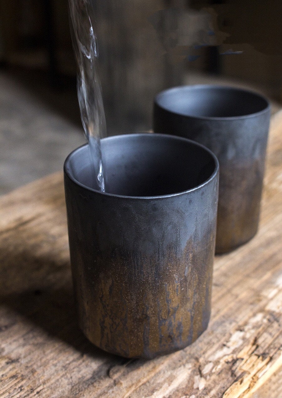 Home Relax Studio 1pc Elegant Can-Shaped Ceramic Drink Cup Tea Cup Coffee Cup Beverage Can with Wood Sleeve Cup Holder 7OZ 210ml