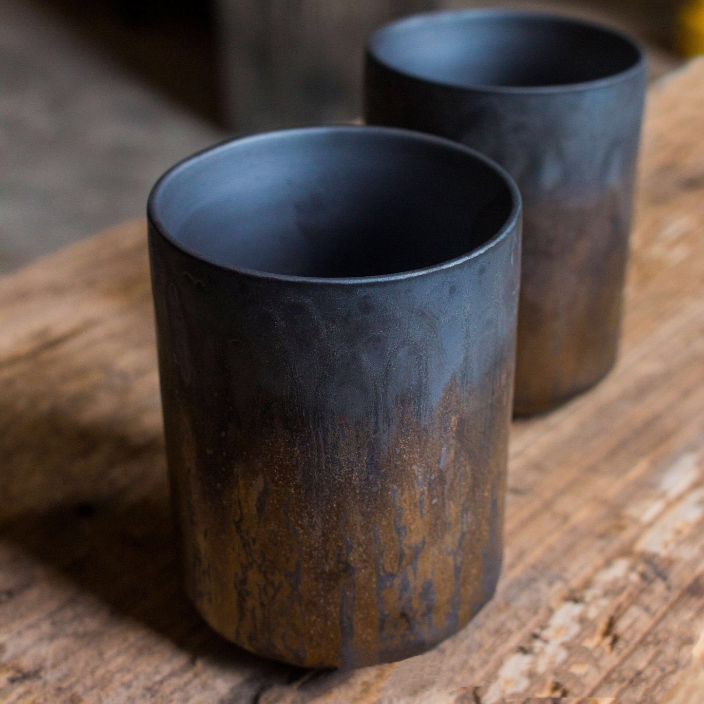 Home Relax Studio 1pc Elegant Can-Shaped Ceramic Drink Cup Tea Cup Coffee Cup Beverage Can with Wood Sleeve Cup Holder 7OZ 210ml