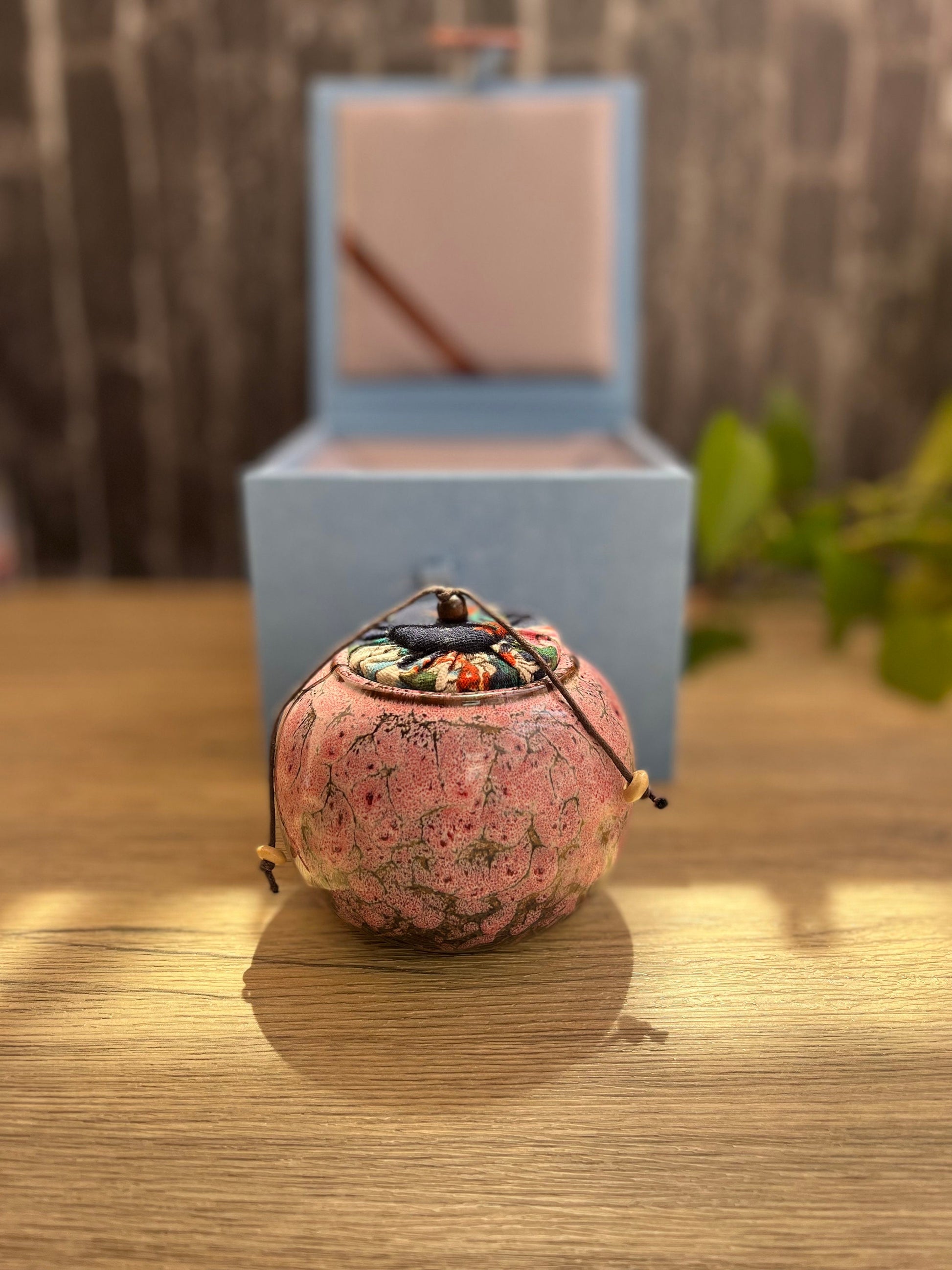 Elegant ceramic airtight tea storage jar with gift box by Home Relax Studio