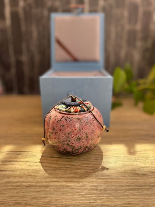 Elegant ceramic airtight tea storage jar with gift box by Home Relax Studio