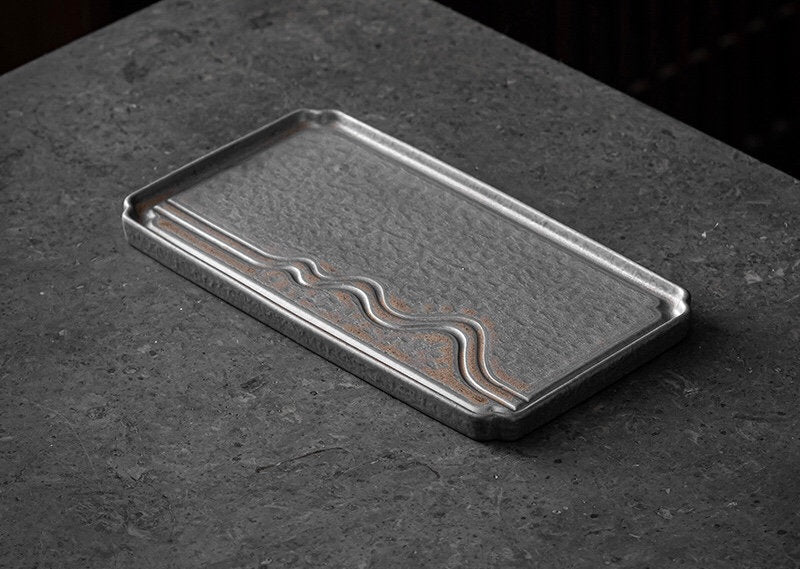 Elegant Japanese style ceramic tea tray with custom engraving option_Home Relax Studio