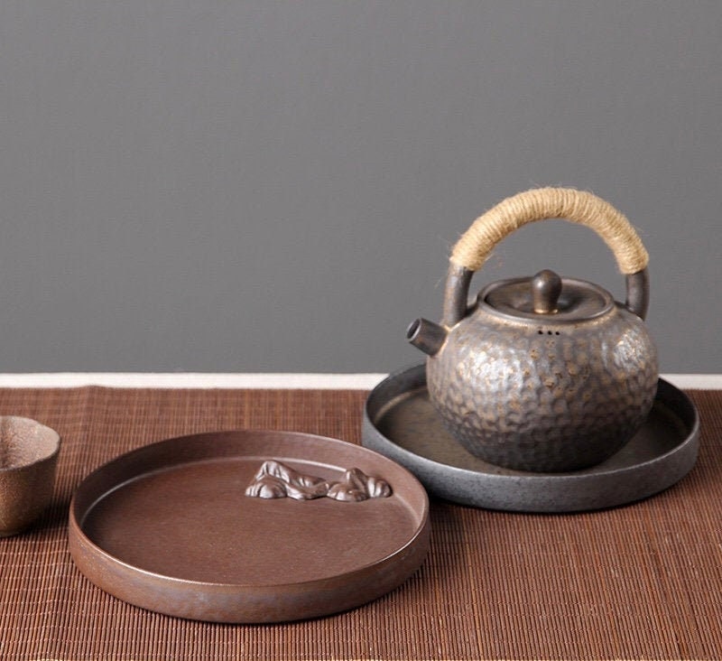 Home Relax Studio Matching Tea Tray and Tea Plate for Japanese Teapot and Teacups